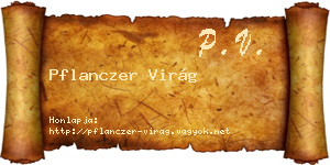 Pflanczer Virág névjegykártya