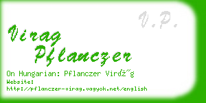 virag pflanczer business card